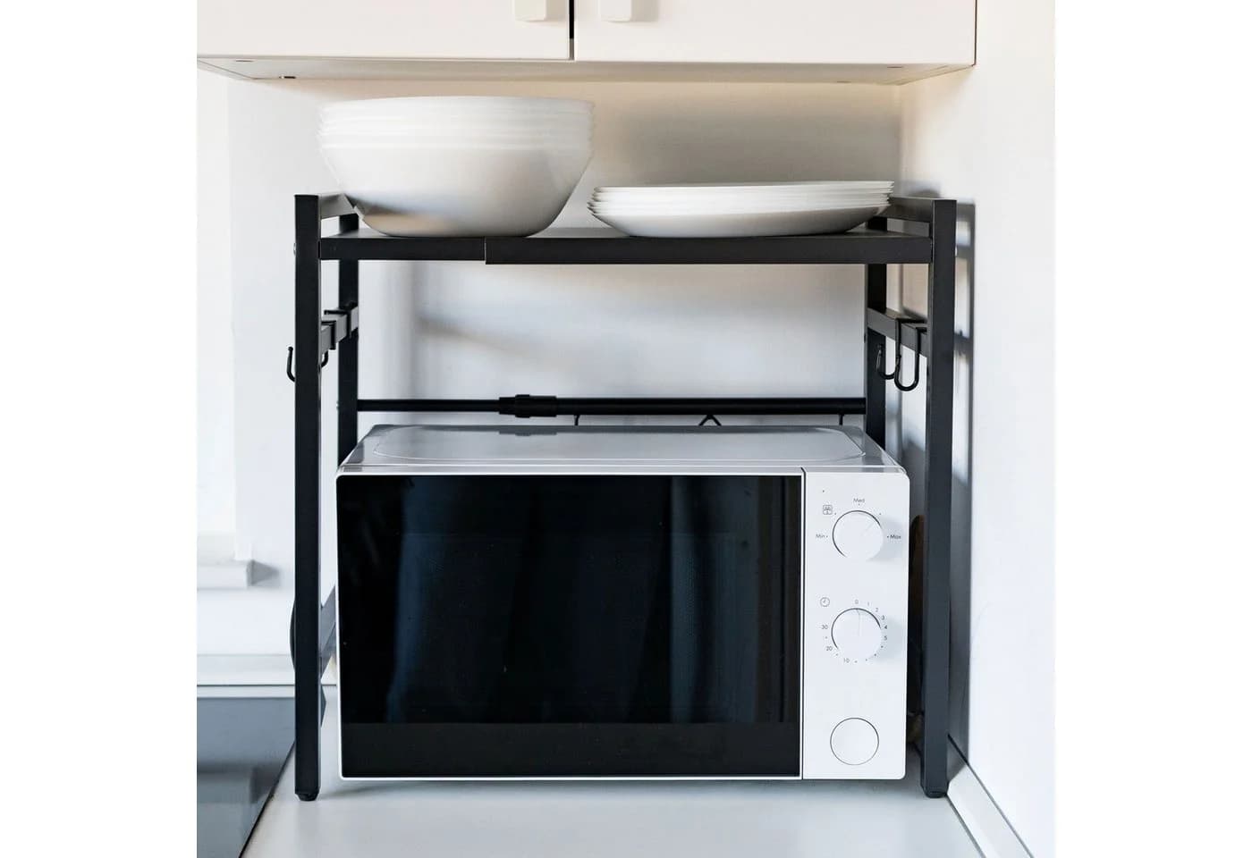 osoltus Küchenregal verstellbar schwarz mit Haken - Bild 4