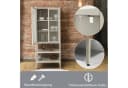 osoltus Vitrine Schrank Riffelglas Stahl Warm Grey Industrial Bild 4