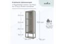 osoltus Wandschrank Riffelglas Stahl Regal cube Warm Grey Industrial Bild 3