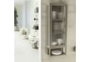osoltus Wandschrank Riffelglas Stahl Regal cube Warm Grey Industrial Bild 4