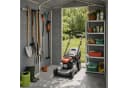 osoltus Lönneberga Gartenhaus Kunststoff Grau/Weiß Spitzdach Bild 5