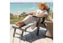 osoltus Canadian Deckchair Adirondack Stuhl mit Fußhocker HDPE Grau Bild 1