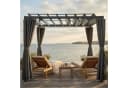 osoltus Lamellen-Pavillon Pergola mit Vorhang Anthrazit Bild 4