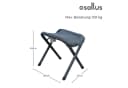 osoltus Alu Camping Hocker mit 3D Soft Touch grau Bild 3
