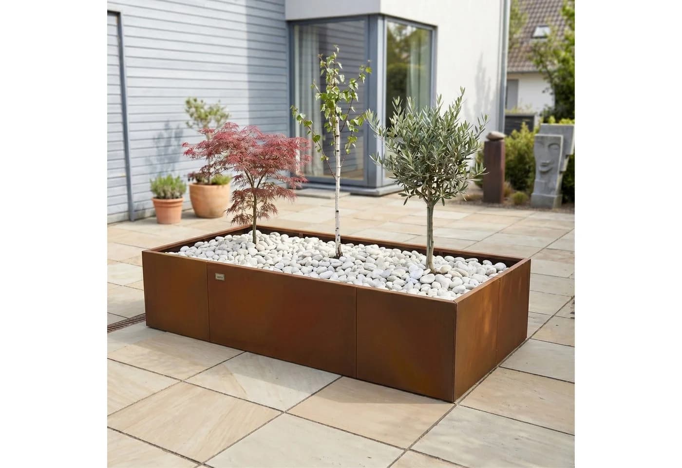 osoltus Hochbeet 200x100x43cm Corten-Stahl Braun