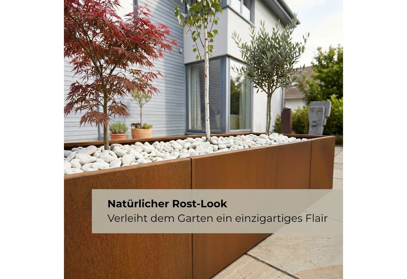 osoltus Hochbeet 200x100x43cm Corten-Stahl Braun - Bild 4