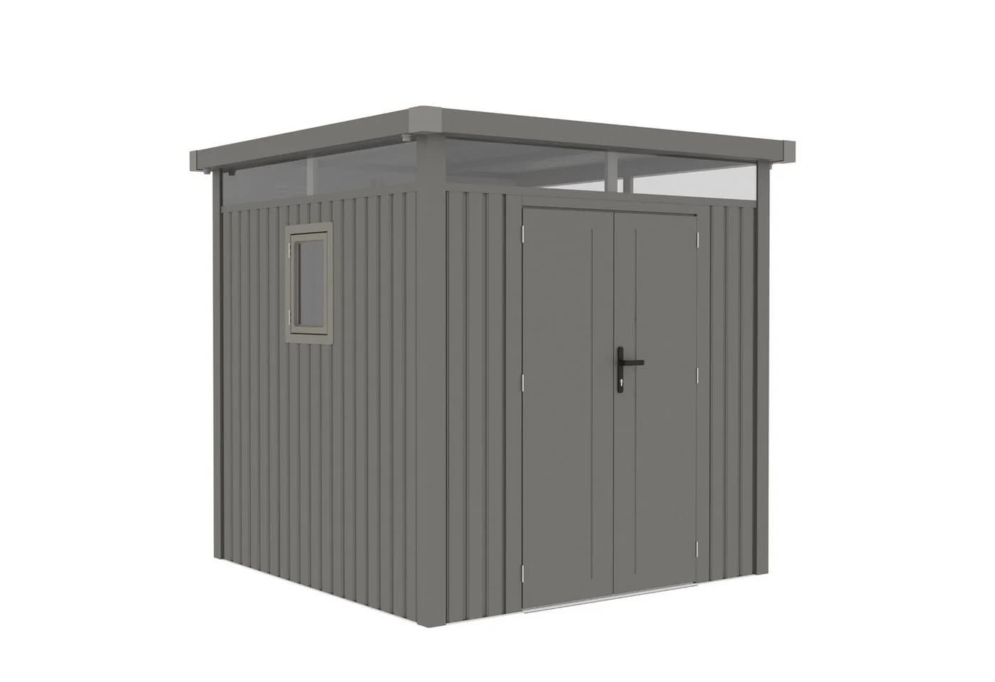 osoltus Metall Gerätehaus Luma B Grau mit Fenster - Bild 2