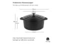osoltus Gusseisen-Bräter 26cm 5,9L Emaille Schwarz Bild 3