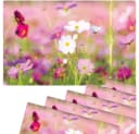 matches21 HOME & HOBBY Platzset 6er Set Blumen-Wiese Pink-Weiß Bild 2