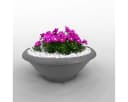 matches21 HOME & HOBBY Blumentopf Grau mit Untersetzer Wetterfest Bild 3