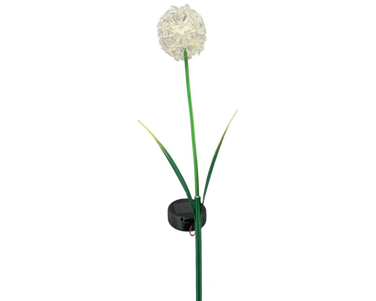 matches21 HOME & HOBBY Gartenstecker Solarstecker Allium weiß