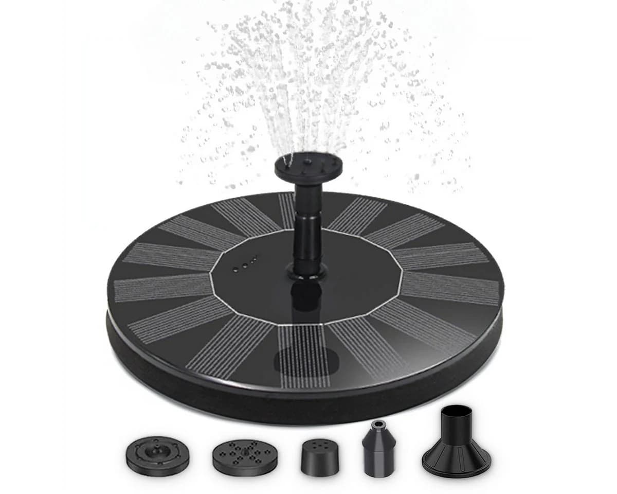 matches21 HOME & HOBBY Blumentopf Solarbrunnen Grau Kunststoff - Bild 2