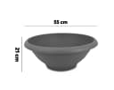 matches21 HOME & HOBBY Solar-Brunnen Set XL Grau 55 cm mit Fontäne Bild 1