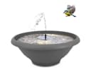 matches21 HOME & HOBBY Solar-Brunnen Set XL Grau 55 cm mit Fontäne Bild 2