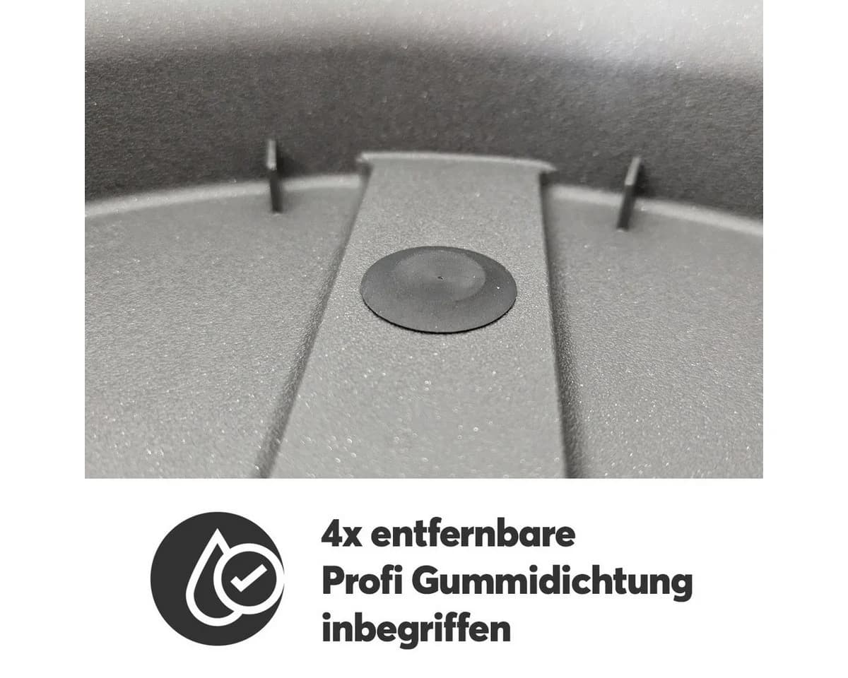 matches21 HOME & HOBBY Solar-Brunnen Set XL Grau 55 cm mit Fontäne - Bild 4