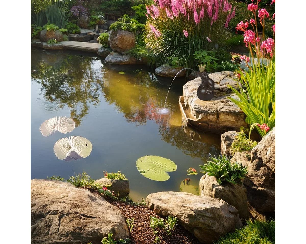 matches21 HOME & HOBBY Gartenfigur Wasserspeier Froschkönig Braun Gusseisen - Bild 3