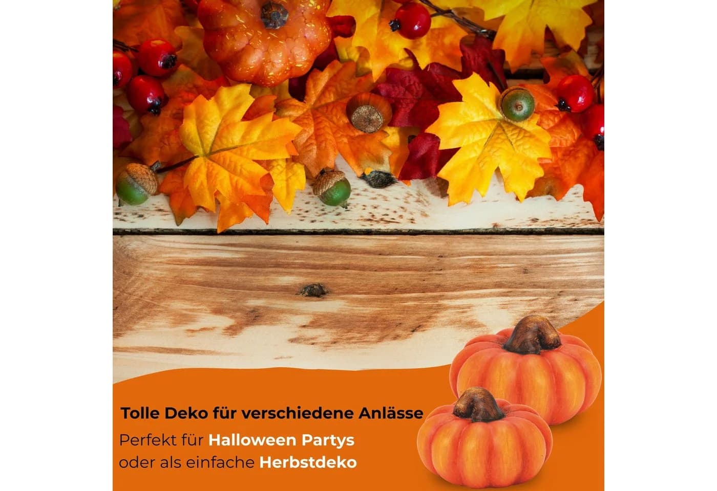 matches21 HOME & HOBBY Dekofigur Kürbis Set Orange Ton 10 & 16 cm - Bild 3