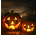 matches21 HOME & HOBBY Jack O Lantern LED Windlichter 2er Set Kürbis Deko Bild 1