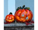 matches21 HOME & HOBBY Jack O Lantern LED Windlichter 2er Set Kürbis Deko Bild 4