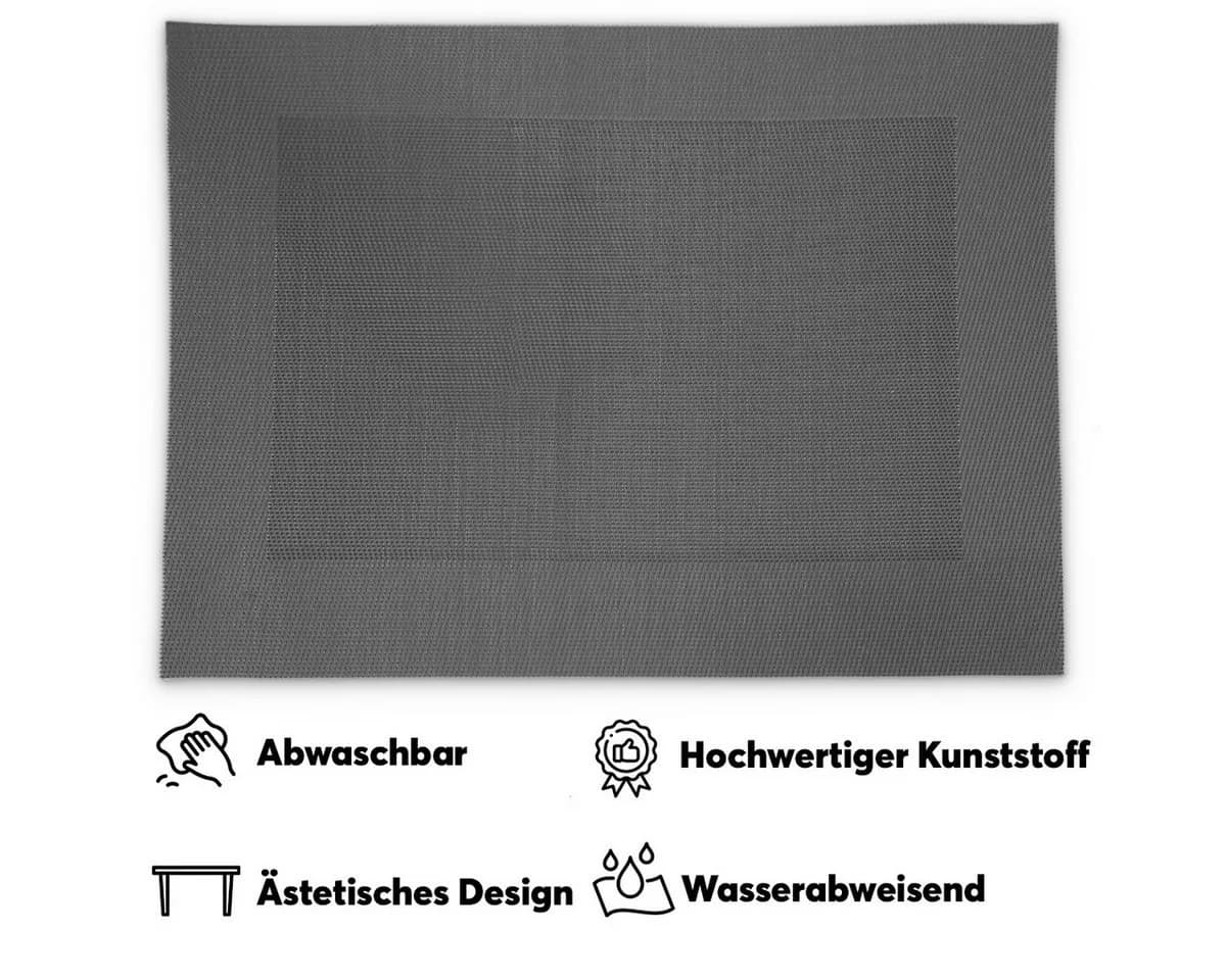 matches21 HOME & HOBBY Platzset BORDA 8er Set Beige PVC Abwaschbar - Bild 3