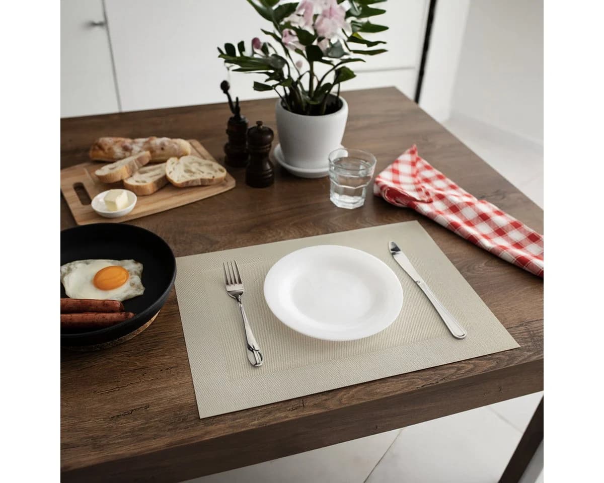 matches21 HOME & HOBBY Platzset BORDA 8er Set Beige PVC Abwaschbar - Bild 5