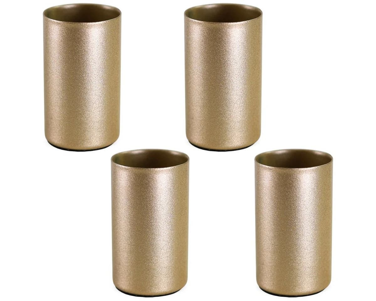 matches21 HOME & HOBBY Kerzenhalter Magnet Stabkerzen-Halter 4er gold Metall - Bild 2