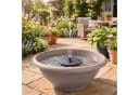 matches21 HOME & HOBBY Solar Brunnen Set 60 cm Schale Grau Bild 2