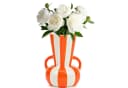 matches21 HOME & HOBBY Dekovase Blumenvase Bunt Gestreift Orange Weiß Keramik Bild 2