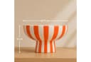 matches21 HOME & HOBBY Dekoschale Bunt Gestreift Orange Weiß Keramik Bild 1