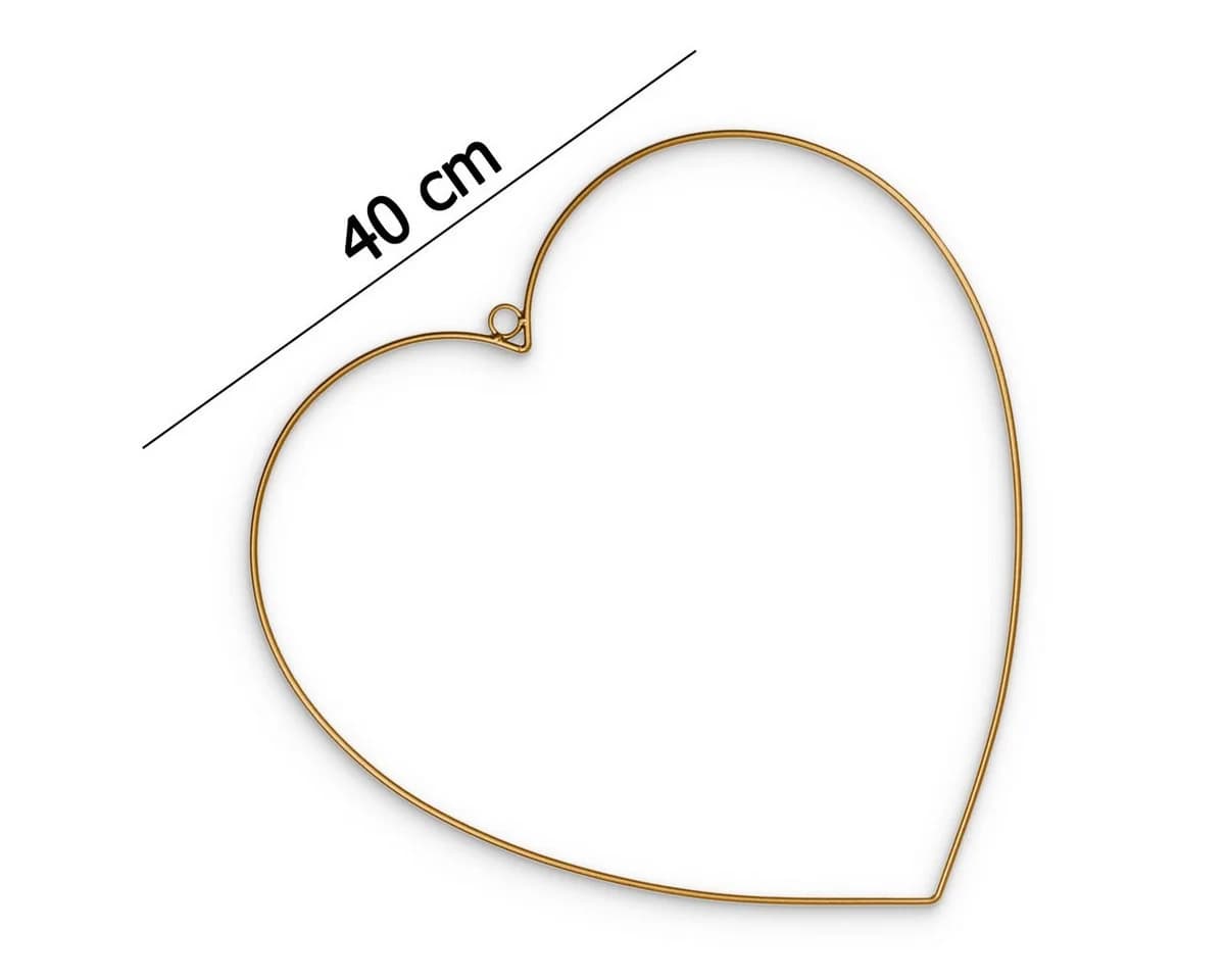 matches21 HOME & HOBBY Dekofigur Metall-Herzen 2er zum Aufhängen 40 cm gold