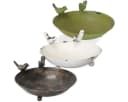 matches21 HOME & HOBBY Gartenfigur Vogeltränke Vögelchen Braun Bild 1