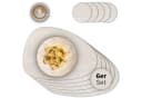 matches21 HOME & HOBBY Platzset Oval Beige Meliert 6er Set mit Glasuntersetzer Bild 2