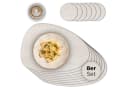 matches21 HOME & HOBBY Platzset Oval Beige Meliert PVC Bild 2