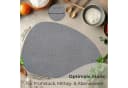 matches21 HOME & HOBBY Platzset Ovales Tischset mit Glasuntersetzer, 6er Set, Grau meliert Bild 3