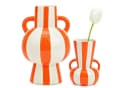 matches21 HOME & HOBBY Dekovase Set Bunt Gestreift Keramik Orange Weiß Bild 2