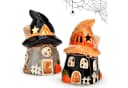 matches21 HOME & HOBBY LED Hexenhäuser Set Bunt Keramik Halloween Deko Bild 2
