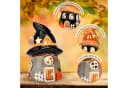 matches21 HOME & HOBBY LED Hexenhäuser Set Bunt Keramik Halloween Deko Bild 3