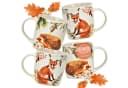 matches21 HOME & HOBBY Tassen 4er Set Herbst Fuchs & Igel Porzellan bunt Bild 2