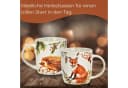 matches21 HOME & HOBBY Tassen 4er Set Herbst Fuchs & Igel Porzellan bunt Bild 4