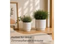 matches21 HOME & HOBBY Blumentopf Keramik 2er Set Weiß Bild 4