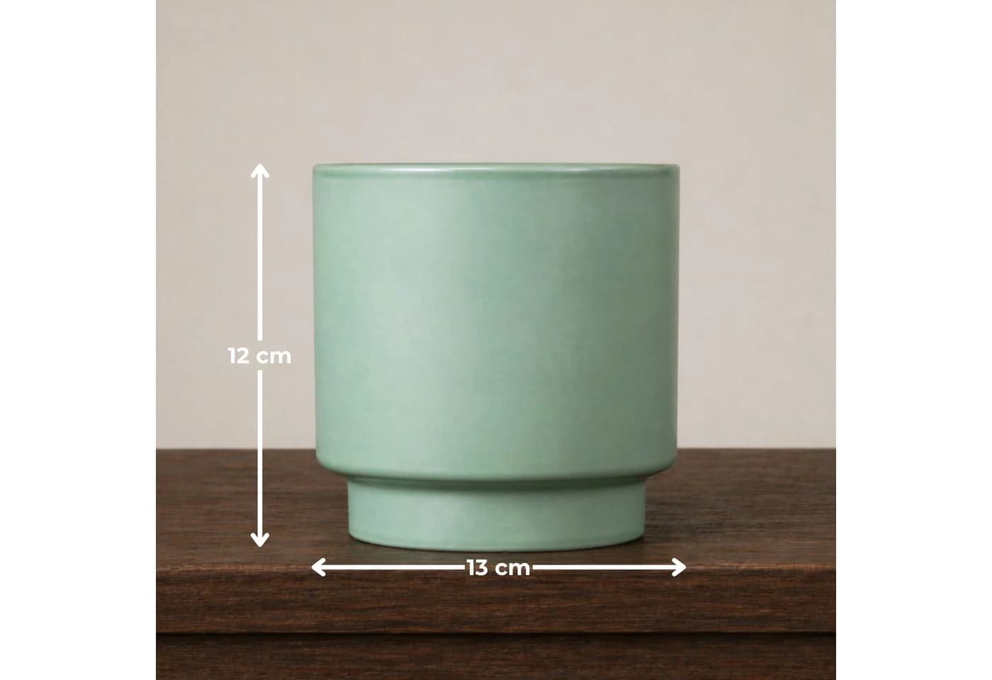 matches21 HOME & HOBBY Keramik Übertopf 2er Set Salbeigrün Ø 13 cm
