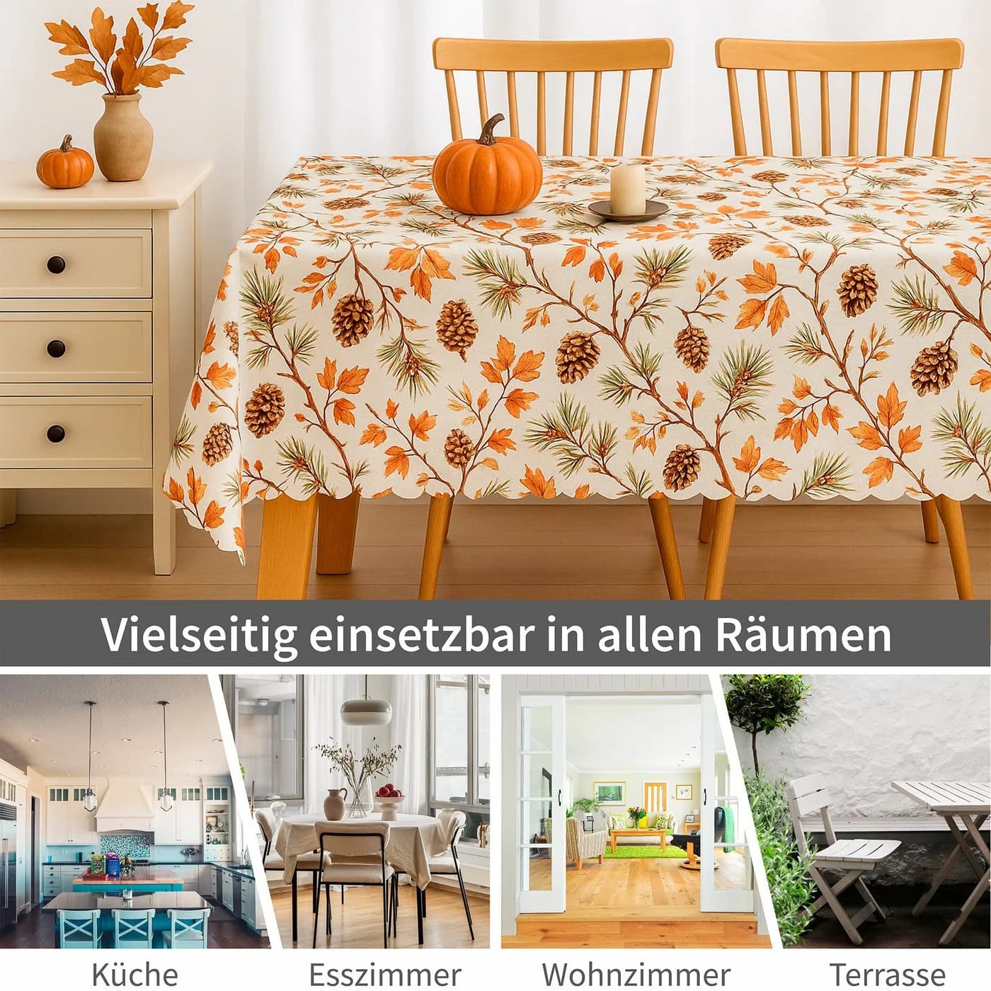 matches21 HOME & HOBBY Tischläufer Herbst Sonnenblumen Bunt 40x85 cm