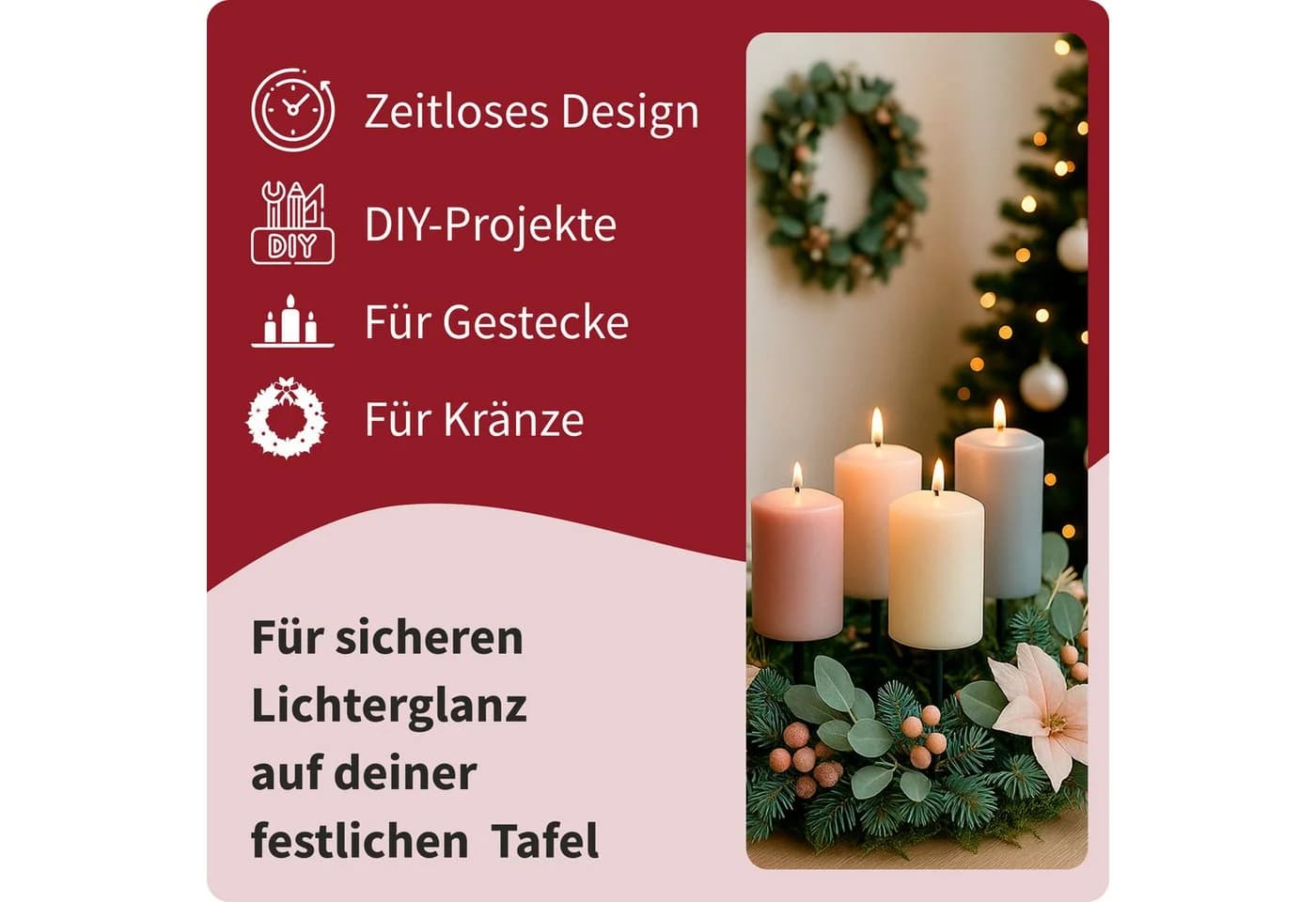 matches21 HOME & HOBBY Teelichthalter 4er Set Silber Metall & Glas - Bild 5