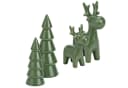matches21 HOME & HOBBY Dekofigur Keramik Winter Set Rentier grün Bild 1