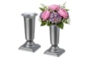 matches21 HOME & HOBBY Grabvasen mit Sockel 2er Set Silber Bild 2