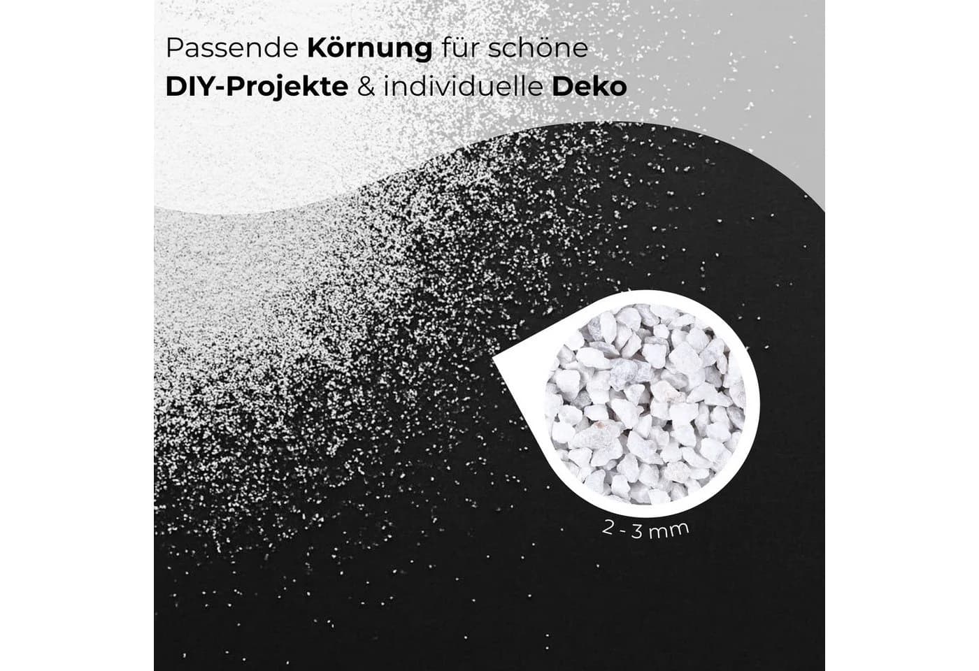 matches21 HOME & HOBBY Deko-Granulate weiß Ø 2-3 mm als Vasen Glas-Füllung Streudeko