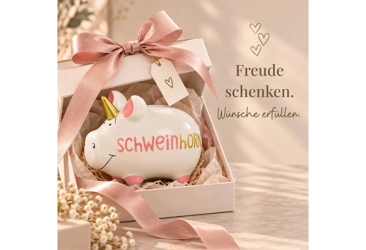 matches21 HOME & HOBBY Spardose Schwein-Horn Bunt Keramik - Bild 5