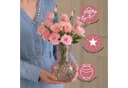matches21 HOME & HOBBY Dekovase Blumenvase aus Glas in Rosa mit Blumen-Muster Bild 3