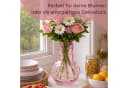 matches21 HOME & HOBBY Dekovase Blumenvase aus Glas in Rosa mit Blumen-Muster Bild 4