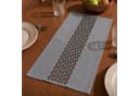 matches21 HOME & HOBBY Tischdecke Grau Ornament-Cut-outs Leinen-Optik Bild 2